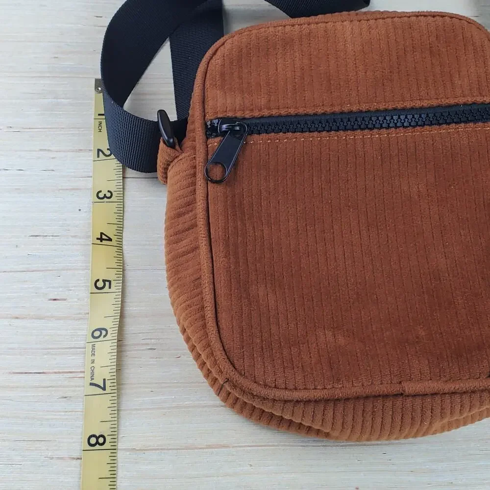 CROSSI |  Corduroy  |  Camel | Small  Crossbody Bag